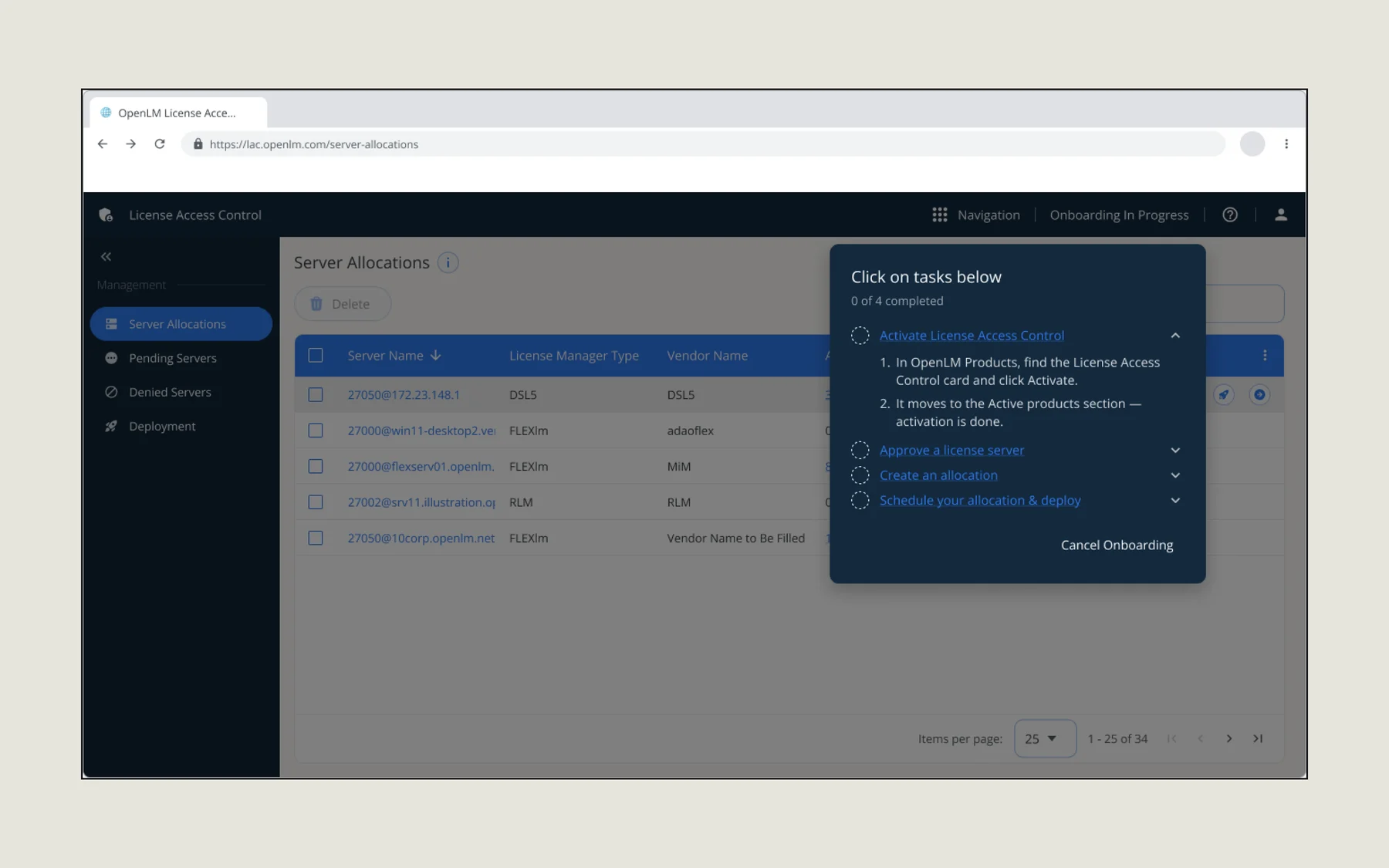 Platform Redesign — onboarding, after