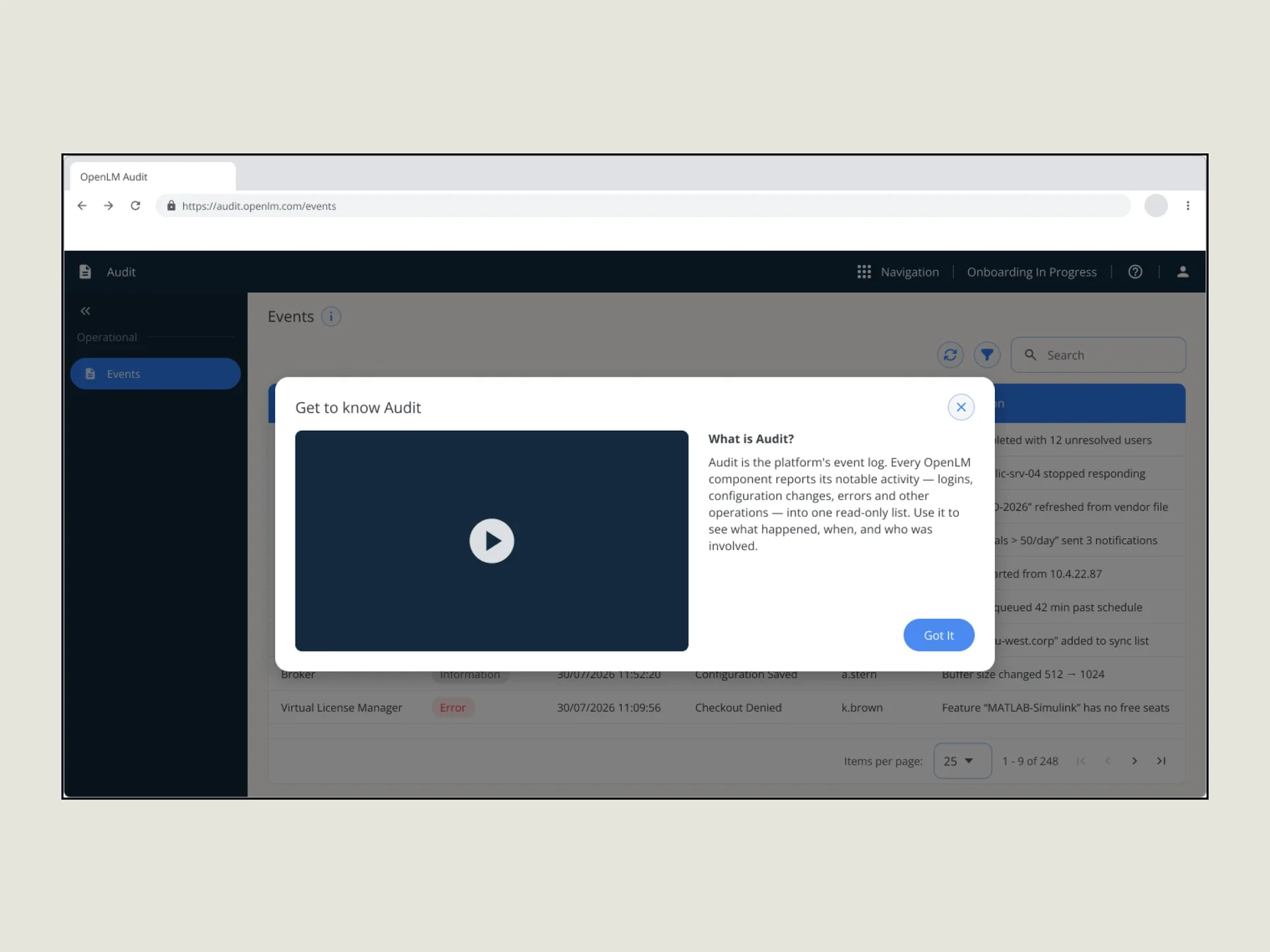 In-app onboarding — contextual tutorial layer